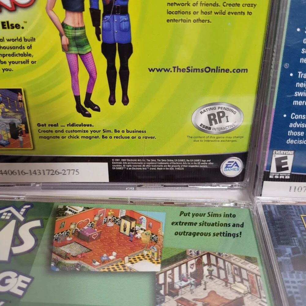 The Sims Lot of 4 PC Cd Hot Date, Vacation, Livin Large, Games